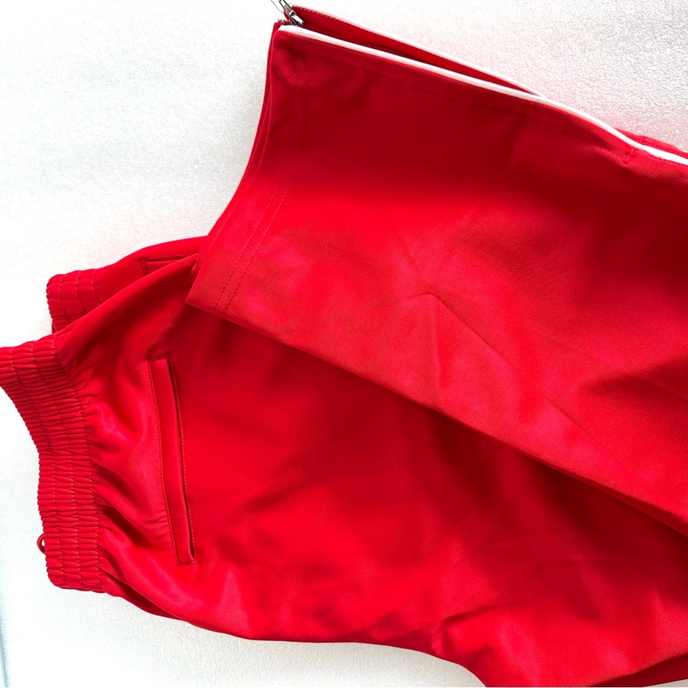 Men's Red Joggers with White Trim